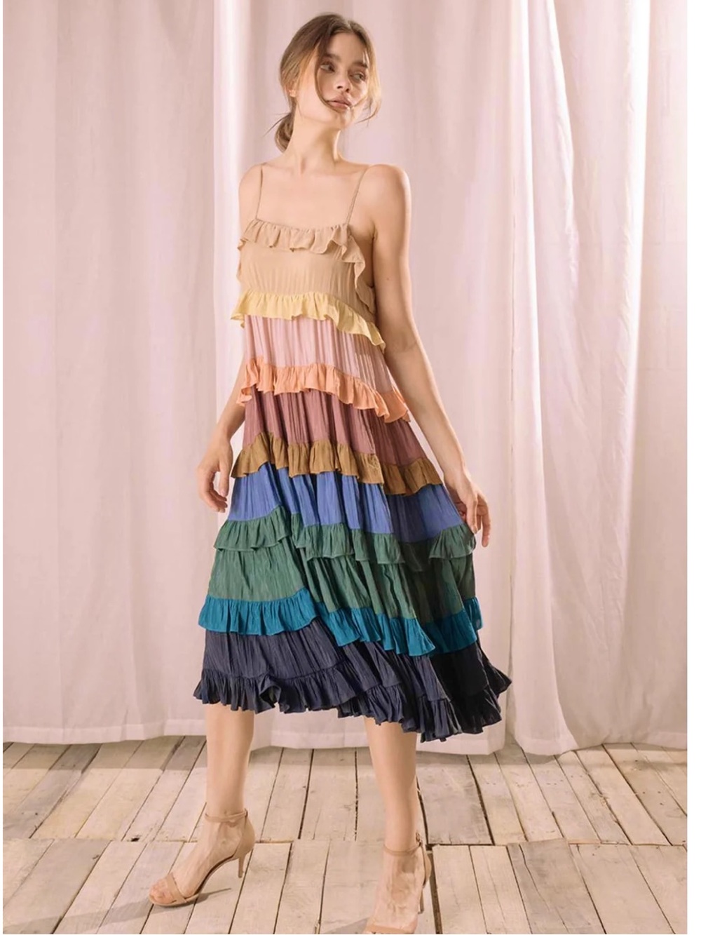 Anthropologie Storia Isabella SofiaTiered Ruffle Dress (Multi)